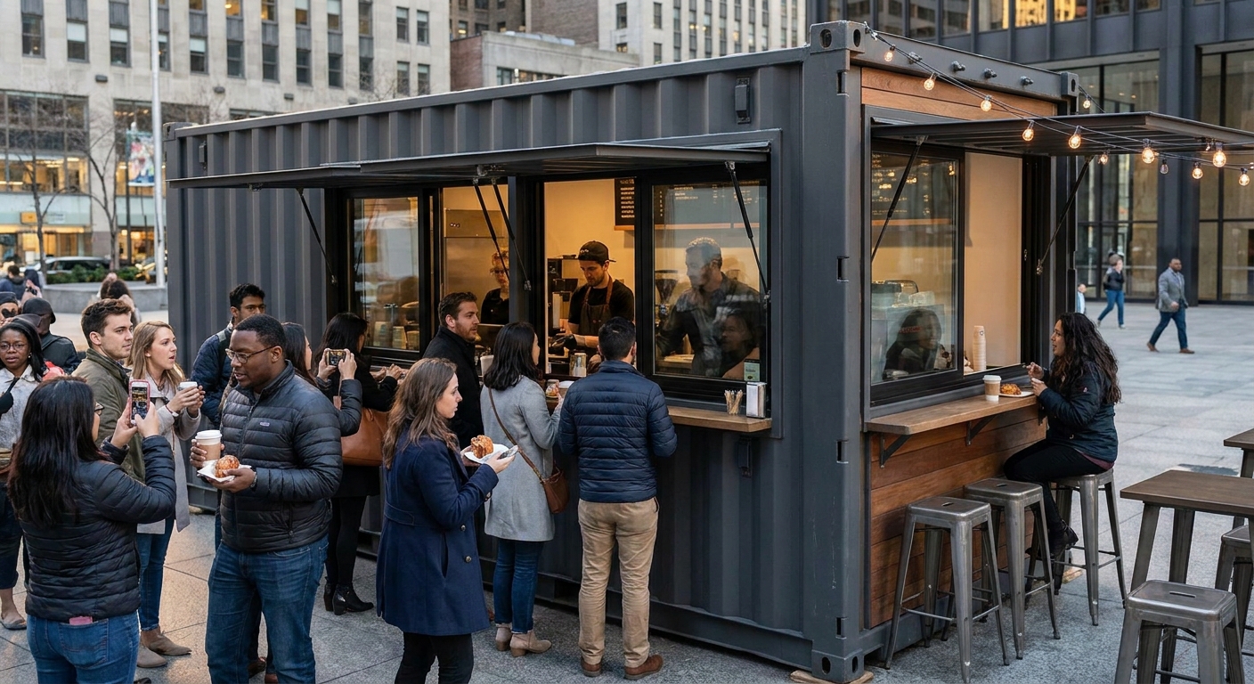 Shipping container pop up shop creating buzz and excitement fast