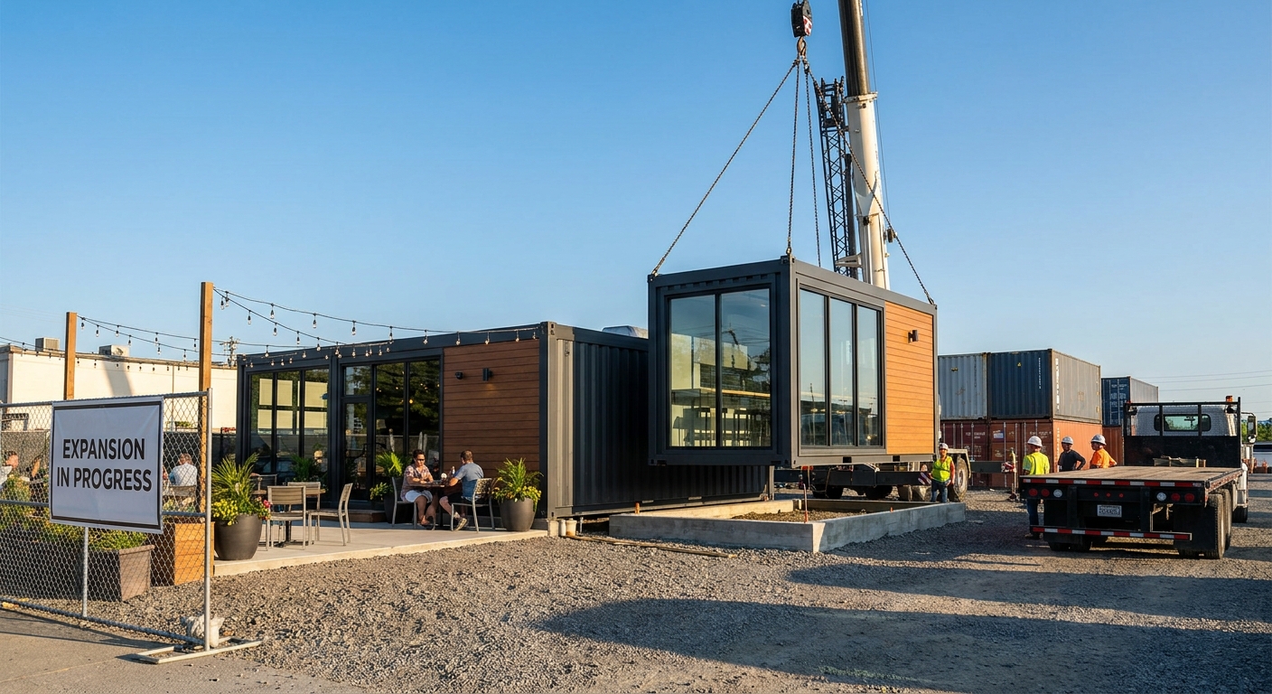 How a Shipping Container Restaurant Makes Expansion Easier